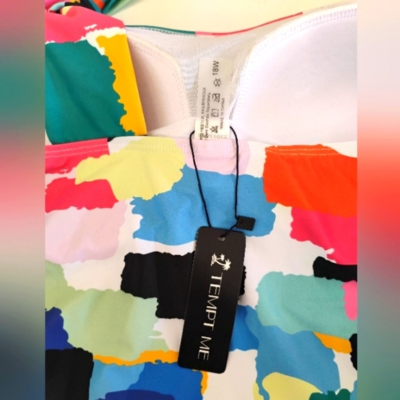 Tempt Me One Piece Tankini Bathing Suits for Women One Shoulder Swim Top. 18W - Picture 8 of 11